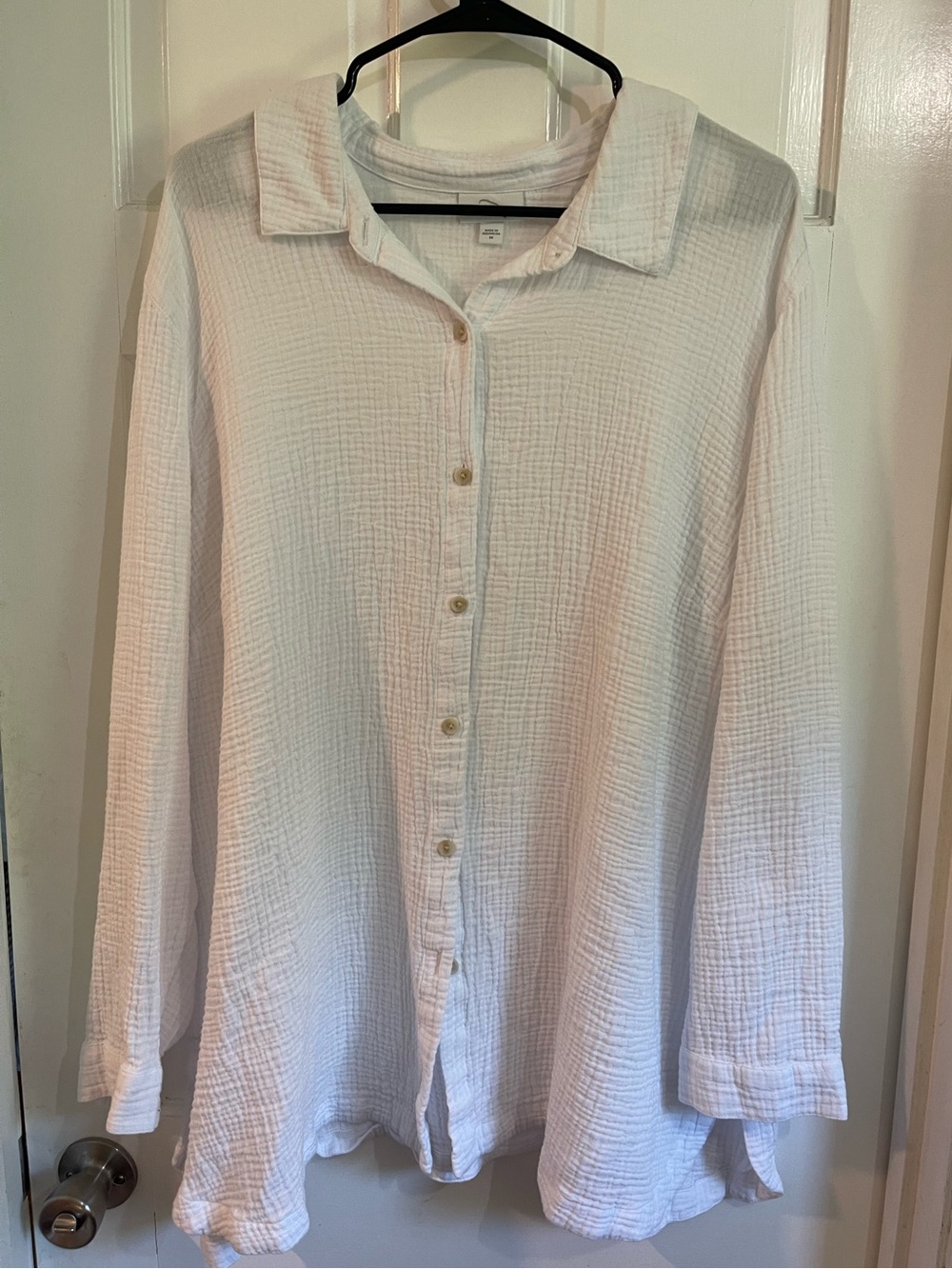J. Jill White Gauze Button-Down Shirt